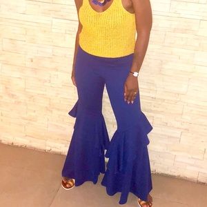 Blue Flare Pants